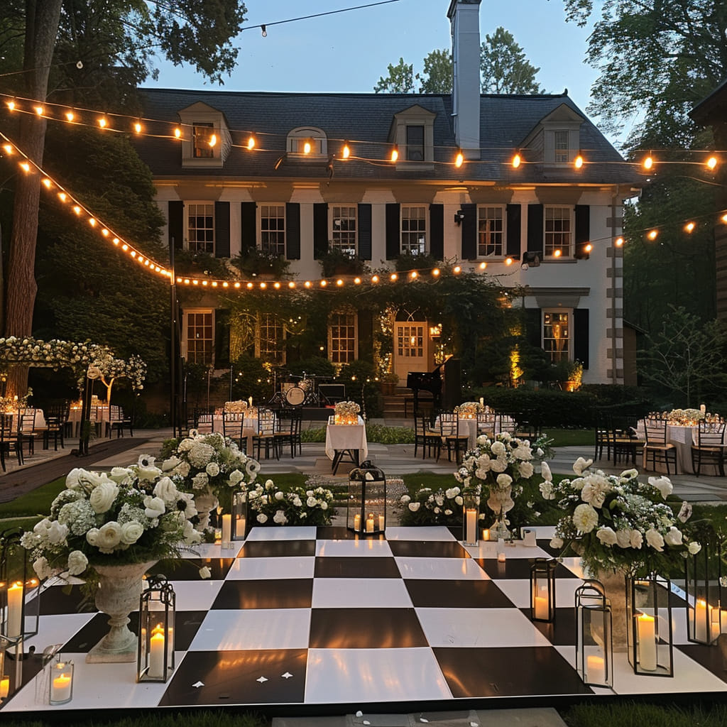 Photo taken of a wedding venue dancefloor