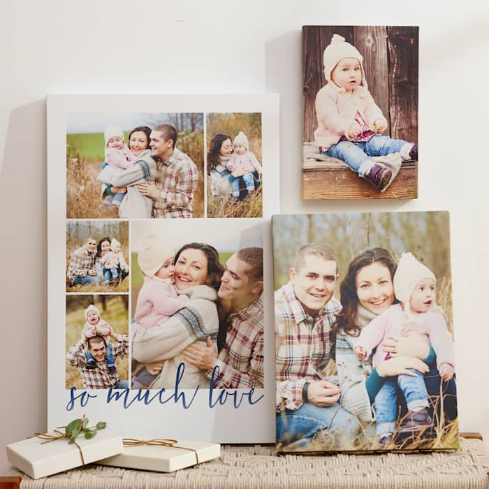 photography of wall art shown of a couples family photo session