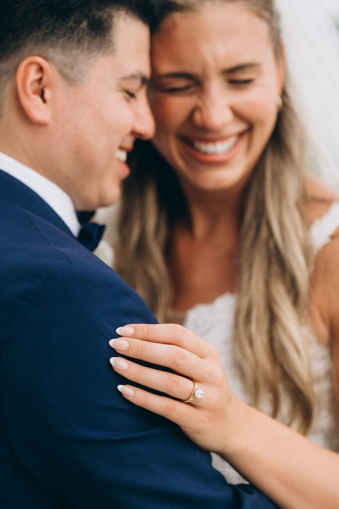 Happy couple sharing a joyful moment together.